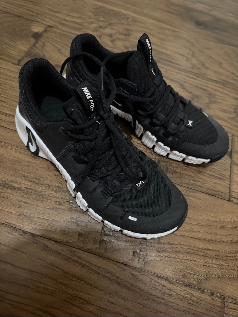 Nike Free Men’s Black and White Athletic Shoes